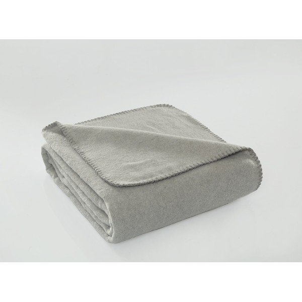 Pilkos spalvos fleece tipo antklodė ir pledas 130x170 cm Brighton – Mijolnir-image-2