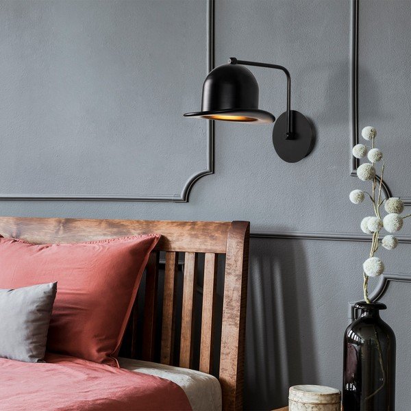 Sieninė lempa juodos spalvos ø 19 cm Fötr Sivani – Opviq lights-image-1