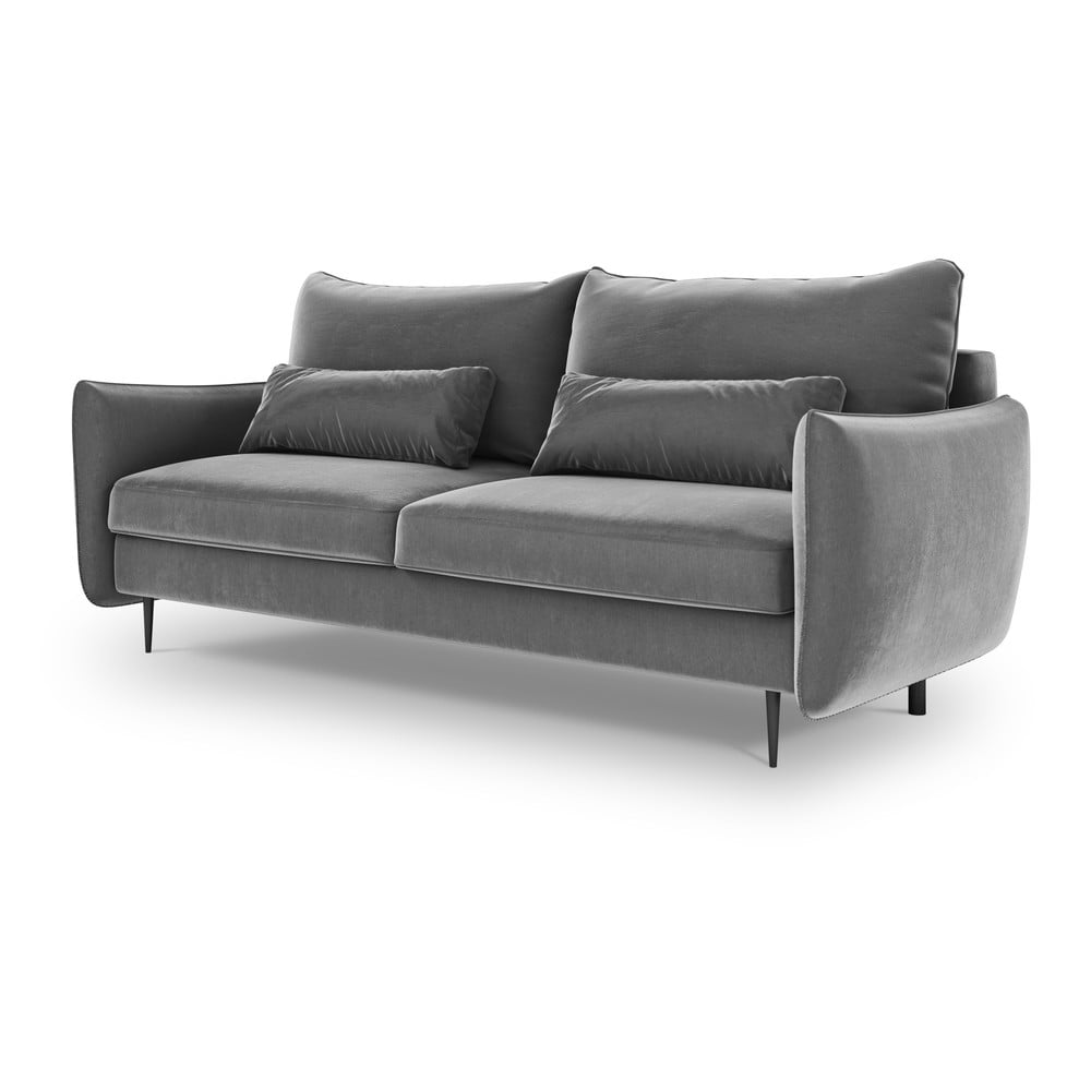 Šviesiai pilka sofa-lova su patalynės dėže Cosmopolitan Design Vermont