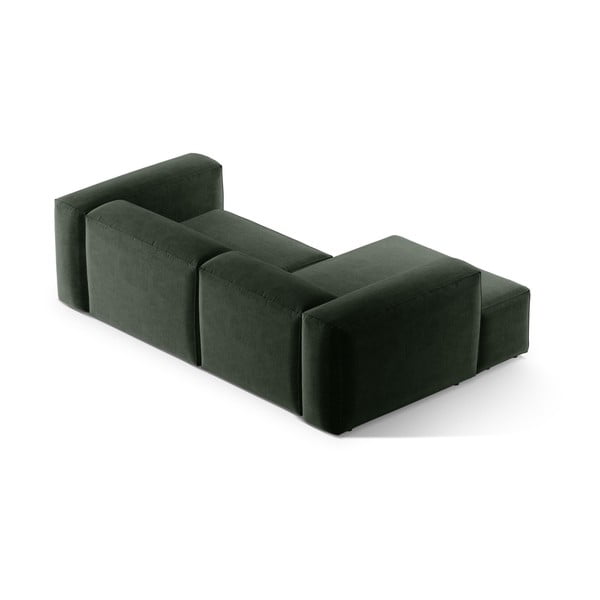 Žalios spalvos kampinė sofa (su kairiuoju kampu/su gultu) Bergamo – Cosmopolitan Design-image-4