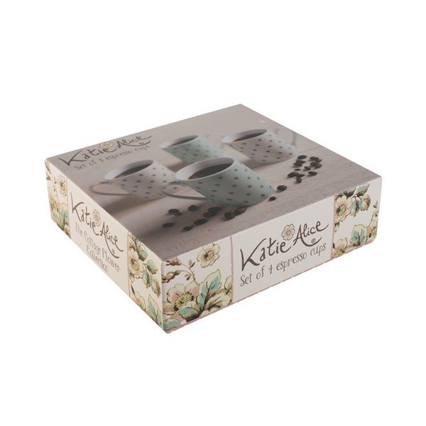 4 porcelianinių espreso puodelių rinkinys "Creative Tops Cottage Flowers", 60 ml-image-1
