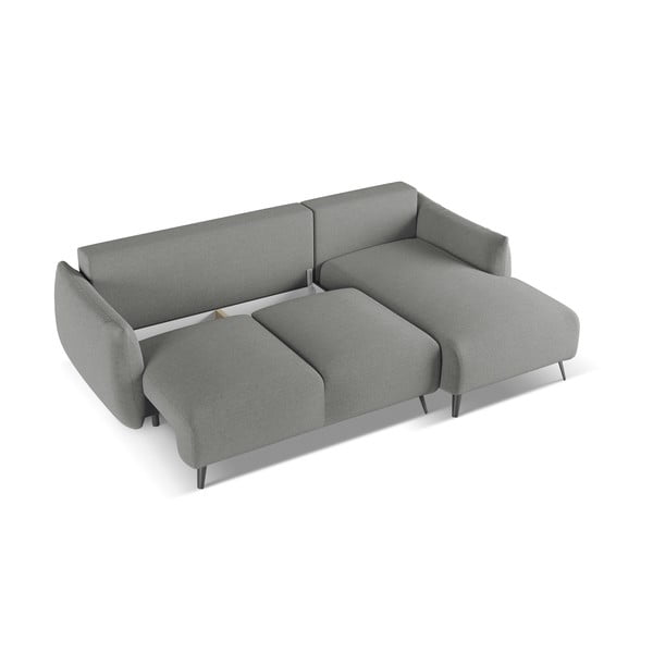 Šviesiai pilkos spalvos kampinė sofa (su dešiniuoju kampu) Malie – Makamii-image-4