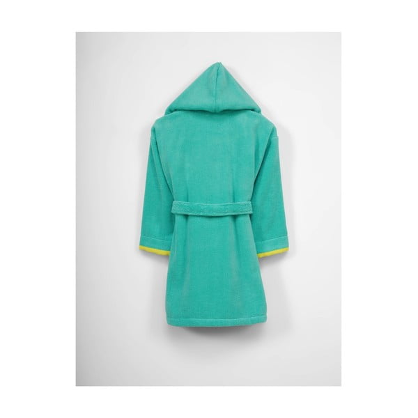 Vaikiškas žalias medvilninis chalatas su gobtuvu, 9-12 metų-image-1