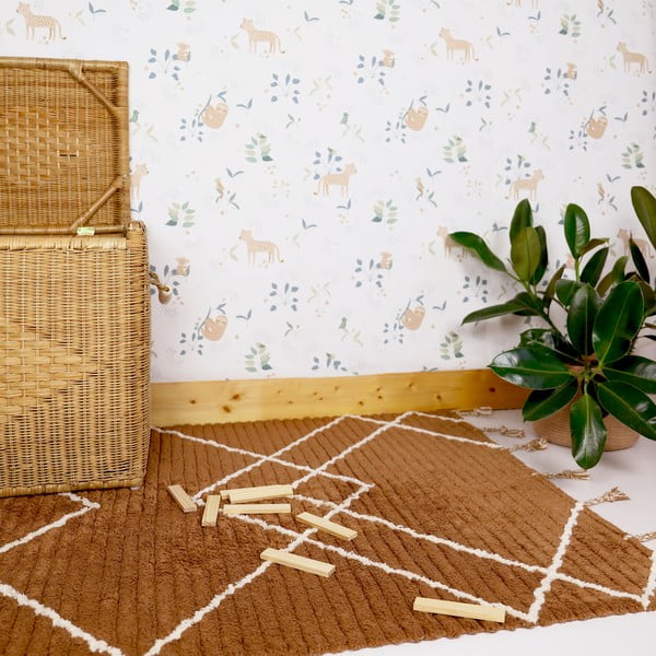 Rudas rankų darbo kilimas iš medvilnės Nattiot Lassa, 100 x 150 cm-image-2