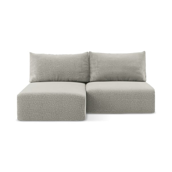 Šviesiai pilkos spalvos sulankstoma/su sandėliavimo vieta kampinė sofa (su kairiuoju kampu) Kalena – Makamii