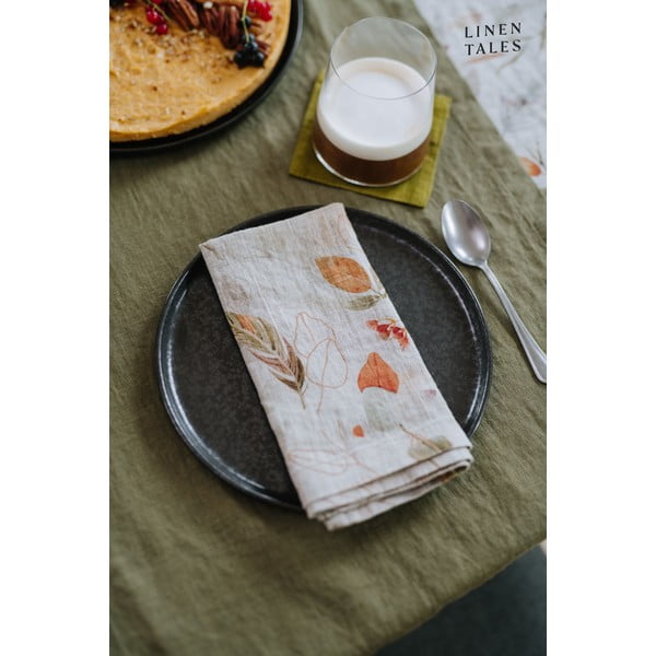 Alyvuogių žalumo lininis rankšluostėlis Linen Tales, 65 x 45 cm-image-1