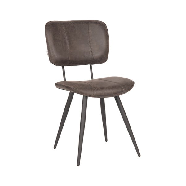 Valgomojo kėdės iš odos antracito spalvos 2 vnt. Fos – LABEL51