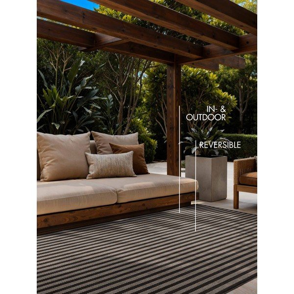 Juodos spalvos/kreminės spalvos lauko ir vidaus kilimas 200x300 cm Haringey Linley – Ted Baker-image-2