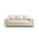 Šviesios smėlio spalvos sofa-lova Milo Casa Santo