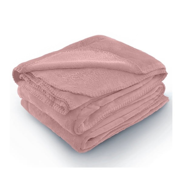 Rožinė mikropluošto antklodė "AmeliaHome Tyler", 70 x 150 cm