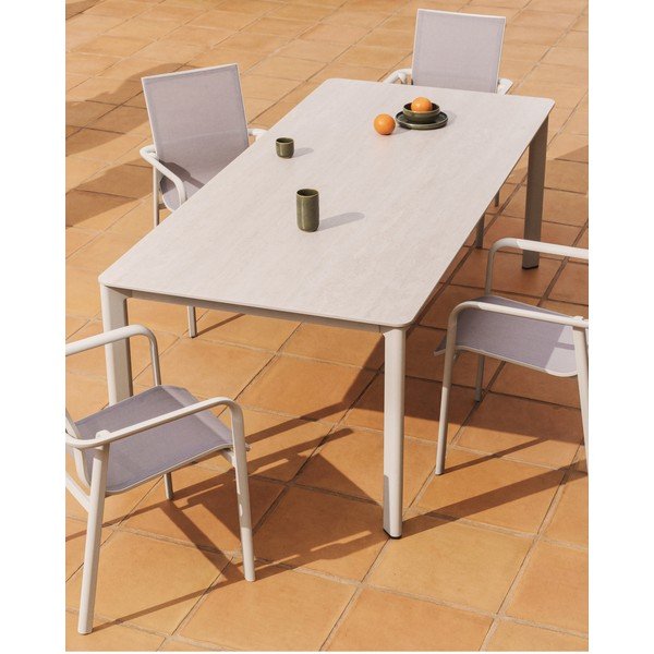Sodo valgomojo stalas su akmens stalviršiu 100x220 cm Anafi – Kave Home-image-2