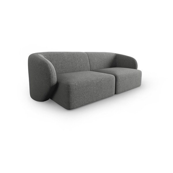 Pilkos spalvos iš šenilinio audinio sofa 188 cm Paolo – Milo Casa-image-2