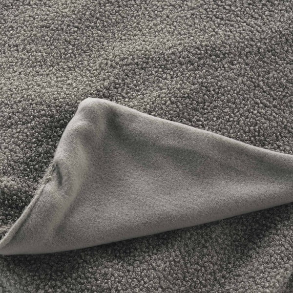Pilka fleece tipo antklodė ir pledas 125x150 cm Curly Wooly – douceur d'intérieur-image-1