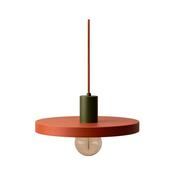 Raudonos plytų spalvos iš metalo kabantis šviestuvas ø 30 cm Ori – Micadoni 