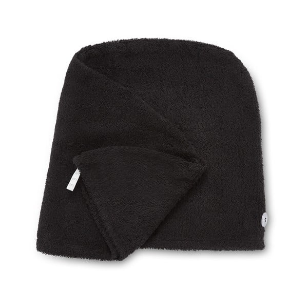 Greitai džiūstantys iš medvilnės rankšluosčiai plaukams komplekte juodos spalvos 2 vnt. 20x13 cm Quick Dry – Catherine Lansfield-image-2