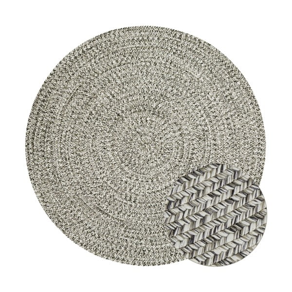 Pilkos/smėlio spalvos apvalus lauko kilimas ø 150 cm - NORTHRUGS