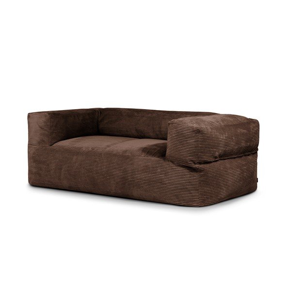 Tamsiai rudos spalvos iš kordinio velveto sėdmaišis Sofa MooG – SLOWDOWN