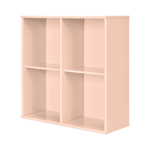 Šviesiai rožinės spalvos pakabinama knygų spinta  70x70x27 cm Mistral – Hammel Furniture-image-3