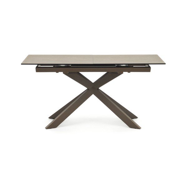 Iš keraminės plokštės prailginamas valgomojo stalas rudos spalvos 90x160 cm Atminda – Kave Home-image-2