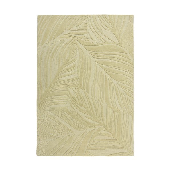 Žalias vilnonis kilimas Flair Rugs Lino Leaf, 120 x 170 cm
