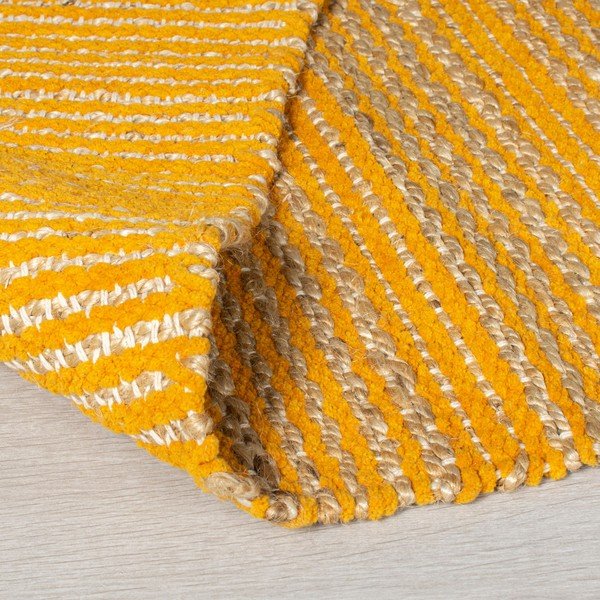 Geltonas džiuto kilimas Flair Rugs Equinox, 160 x 230 cm-image-1