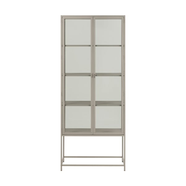 Pilkos spalvos vitrina 77x186x35 cm Seaford – Actona