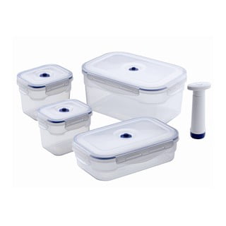 4 maisto dėžučių rinkinys ir vakuuminis siurblys Compactor Food Saver