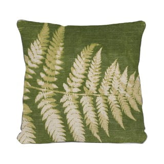 Žalia pagalvėlė su lapų motyvu Linas Couture Leaves, 45 x 45 cm