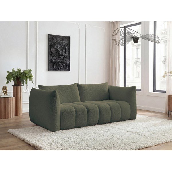 Žalios spalvos sofa iš boucle 234 cm Azra – Bobochic Paris-image-1