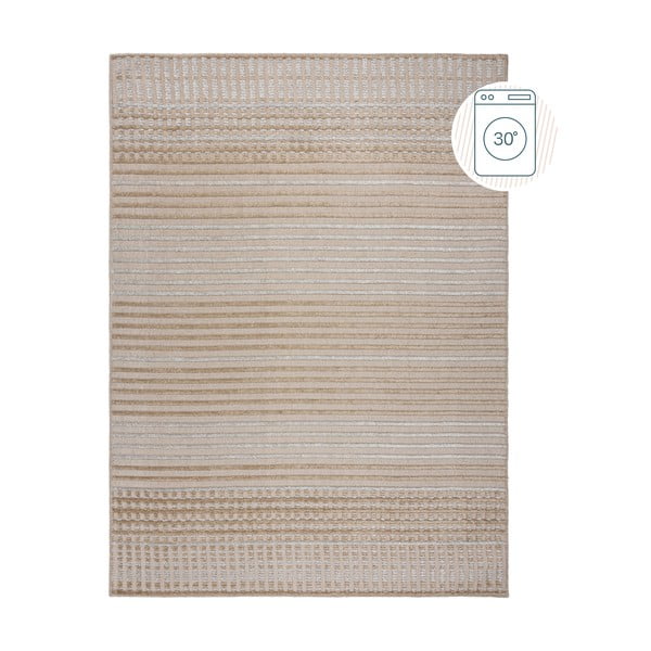 Skalbiamas iš šenilino kilimas smėlio spalvos 120x160 cm Elton – Flair Rugs