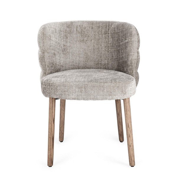 Pilkos spalvos iš audinio valgomojo kėdė Ilma – Bizzotto-image-2