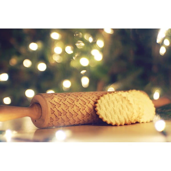 Medinis kalėdinis reljefinis kočėlas Valek Trees-image-4