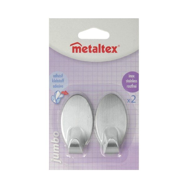 2 lipnių nerūdijančio plieno kabliukų rinkinys Metaltex Mia-image-2
