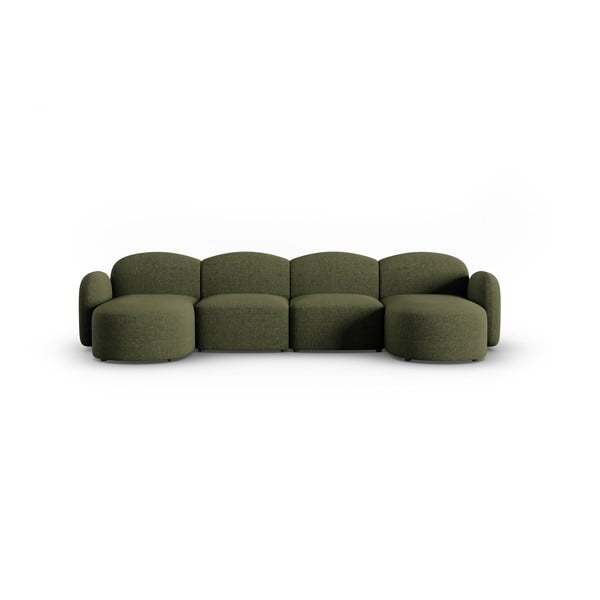 Kampinė sofa žalios spalvos Blair – Micadoni Home