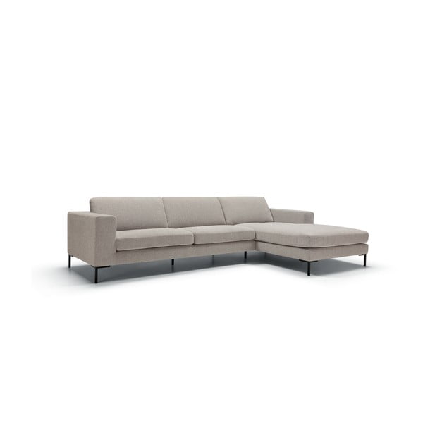 Smėlio spalvos kampinė sofa (su dešiniuoju kampu) Domino – Sits