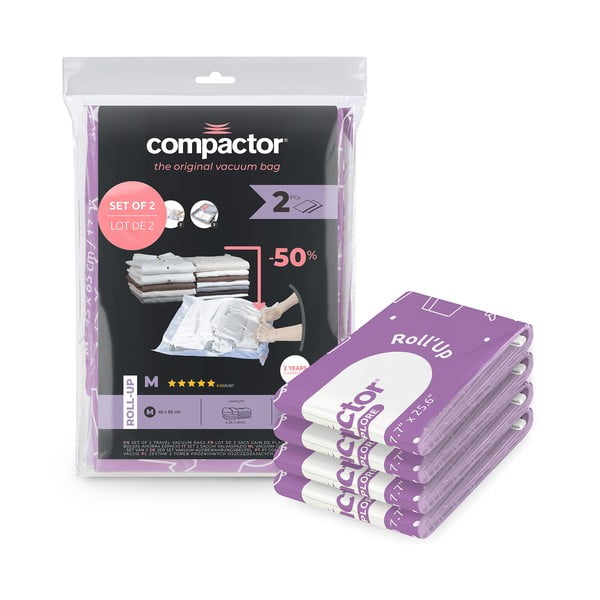 Vakuuminiai drabužių krepšiai 4 vnt. Roll Up M – Compactor