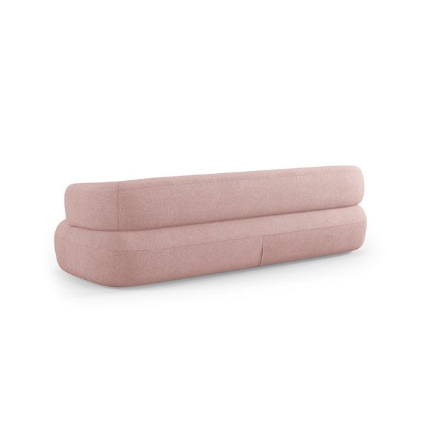 Šviesiai rožinės spalvos sofa iš boucle 226 cm Jenny – Micadoni -image-3