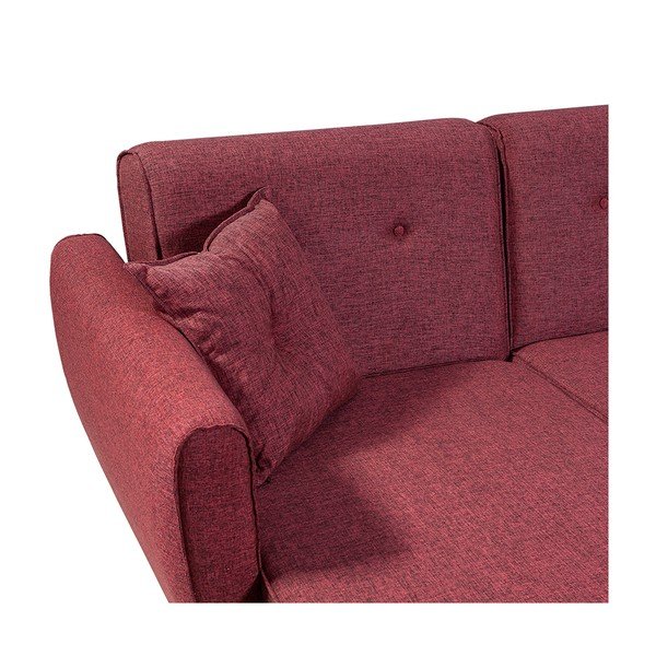 Sulankstoma kampinė sofa bordo spalvos Aria – Balcab Home-image-4