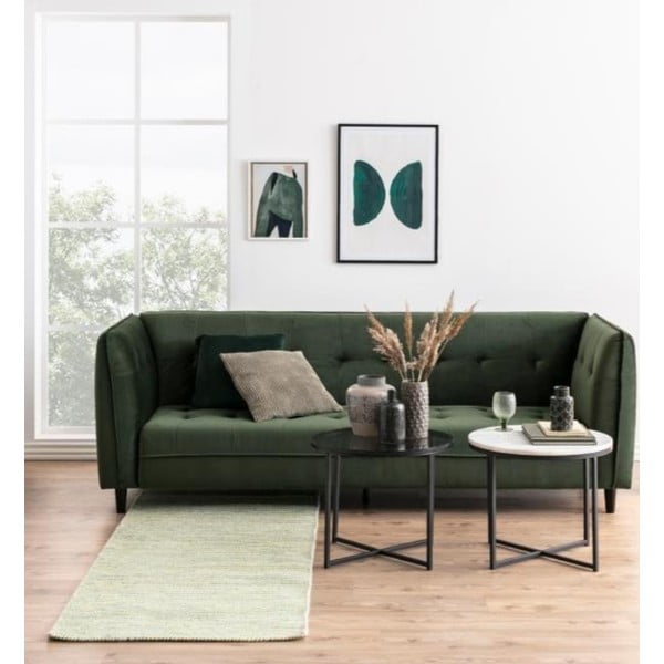 Actona Cross Šoninis staliukas su stikliniu stalviršiu, ⌀ 55 cm-image-2