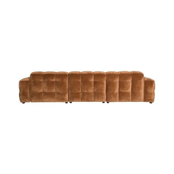 Rudos spalvos sofa iš velveto 364 cm Hackman – Dutchbone-image-2