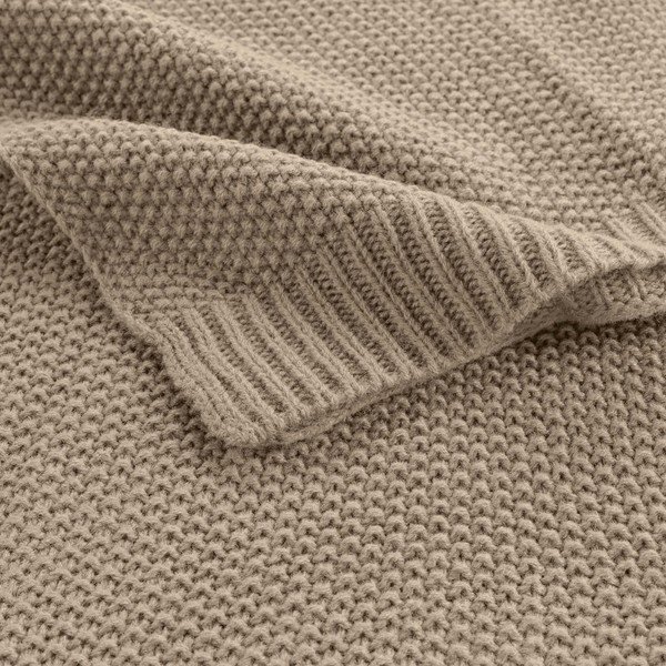 Megzta antklodė ir pledas 125x150 cm Tricotine – douceur d'intérieur-image-2