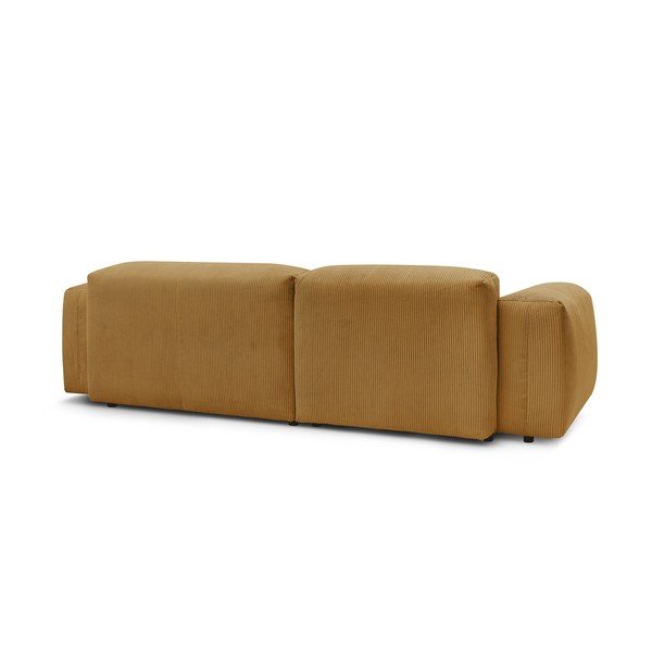 Garstyčių spalvos velvetinė kampinė sofa (kairysis kampas) Lafayette - Bobochic Paris-image-4