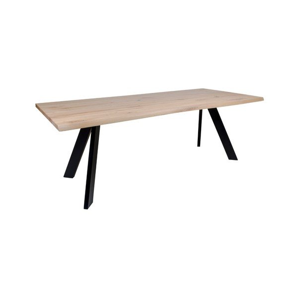 Valgomojo stalas iš ąžuolo "House Nordic Cannes White Oiled", 220 x 100 cm-image-1