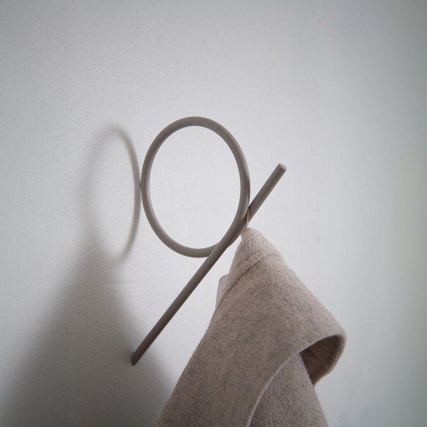 Sieninis taupe spalvos iš metalo kablys Tuba L – Spinder Design-image-3