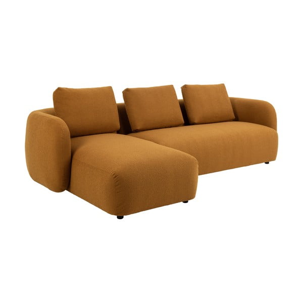 Kampinė sofa iš boucle garstyčių spalvos (su kairiuoju kampu) Imola – Bonami Selection-image-2