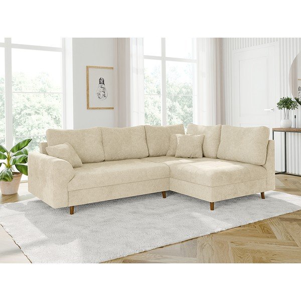 Smėlio spalvos kampinė sofa (su dešiniuoju kampu) Ariella – Ropez-image-2
