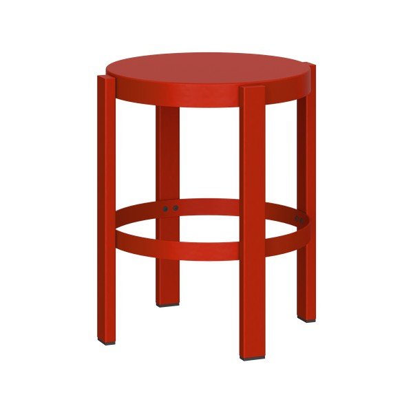 Raudonos spalvos iš plieno taburetė Doon – noo.ma