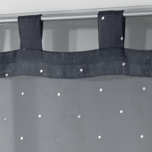 Permatomos užuolaidos antracito spalvos 2 vnt. 60x90 cm Orion – douceur d'intérieur-image-1