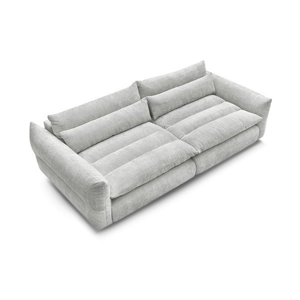 Šviesiai pilkos spalvos sofa iš šenilinio audinio 276 cm Neil – Bobochic Paris-image-3