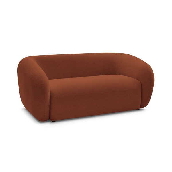 Oranžinės spalvos sofa iš šenilinio audinio 160 cm Celine – Bobochic Paris-image-2